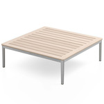 Navy Lounge Square Outdoor Coffee Table - Hand Brushed / Accoya