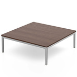 Navy Lounge Square Coffee Table - Walnut / Hand Brushed