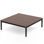 Navy Lounge Square Coffee Table - Black / Walnut