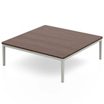 Navy Lounge Square Coffee Table - Walnut / White Grey
