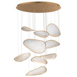 Moonscapes Multi-Light Pendant - Brushed Champagne / Clear