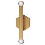 Allumettes Double Wall Sconce - Gold / Crystal