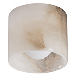 Cava Semi Flush Ceiling Light - White Alabaster