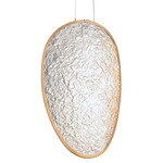 Moonscapes Single Pendant - Brushed Champagne / Clear