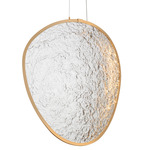 Moonscapes Single Pendant - Brushed Champagne / Clear
