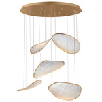 Moonscapes Multi-Light Pendant - Brushed Champagne / Clear