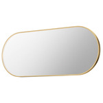 Elisse Linear Oval LED Mirror - Gold / Mirror