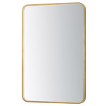 Elisse Rectangular LED Mirror - Gold / Mirror