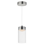 Highball Pendant - Satin Nickel / Clear