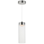 Highball Tall Pendant - Satin Nickel / Clear