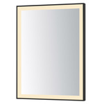 Framed Color-Selectable LED Mirror - Black / Mirror