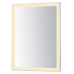 Framed Color-Selectable LED Mirror - Satin Nickel / Mirror
