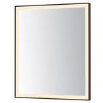 Framed Color-Selectable LED Mirror - Black / Mirror