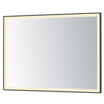 Framed Color-Selectable LED Mirror - Black / Mirror