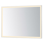 Framed Color-Selectable LED Mirror - Satin Nickel / Mirror