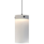 Highball Pendant - Black / Translucent Frost