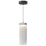 Highball Tall Pendant - Black / Translucent Frost