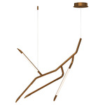 Scion Linear Pendant - Weathered Brass / Frost