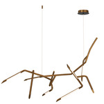 Scion Linear Pendant - Weathered Brass / Frost
