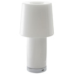 Cameo Portable Table Lamp - Chrome / Glossy White