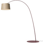 Twiggy Wood Floor Lamp - Burgundy / Oak