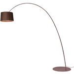 Twiggy Elle Wood Floor Lamp - Burgundy / Rosewood