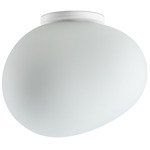 Gregg Glass Ceiling Light - White / White