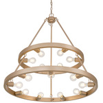 Castile 2-Tier Chandelier - French Gold
