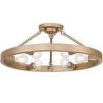 Castile Semi Flush Ceiling Light - French Gold
