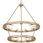 Castile 2-Tier Chandelier - French Gold