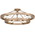Castile 2-Tier Semi Flush Ceiling Light - French Gold