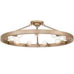 Castile Semi Flush Ceiling Light - French Gold