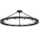 Castile Semi Flush Ceiling Light - Matte Black