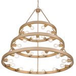 Castile 3-Tier Chandelier - French Gold