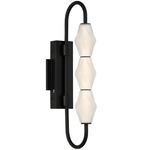 Geode Color-Select Outdoor Wall Light - Matte Black / Clear Fluted