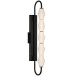 Geode Color-Select Outdoor Wall Light - Matte Black / Clear Fluted
