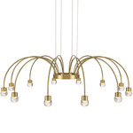 Vario Color-Select Chandelier - Titanium Gold / Clear Globe