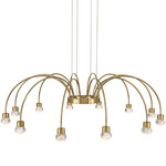 Vario Color-Select Chandelier - Titanium Gold / Clear Rose