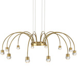 Vario Color-Select Chandelier - Titanium Gold / Crystal