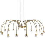 Vario Color-Select Chandelier - Titanium Gold / Clear Rose