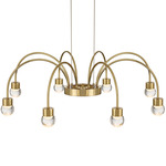 Vario Color-Select Chandelier - Titanium Gold / Clear Globe