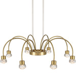 Vario Color-Select Chandelier - Titanium Gold / Clear Rose