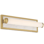 Stratum Bathroom Vanity Light - Brushed Champagne Brass / Jazz White