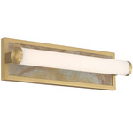 Stratum Bathroom Vanity Light - Brushed Champagne Brass / Moon Rock