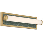Stratum Bathroom Vanity Light - Brushed Champagne Brass / Persian Green