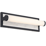 Stratum Bathroom Vanity Light - Matte Black / Jazz White