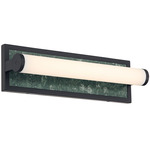 Stratum Bathroom Vanity Light - Matte Black / Persian Green