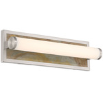 Stratum Bathroom Vanity Light - Brushed Nickel / Moon Rock