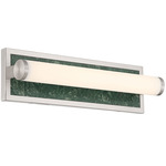 Stratum Bathroom Vanity Light - Brushed Nickel / Persian Green