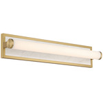 Stratum Bathroom Vanity Light - Brushed Champagne Brass / Jazz White